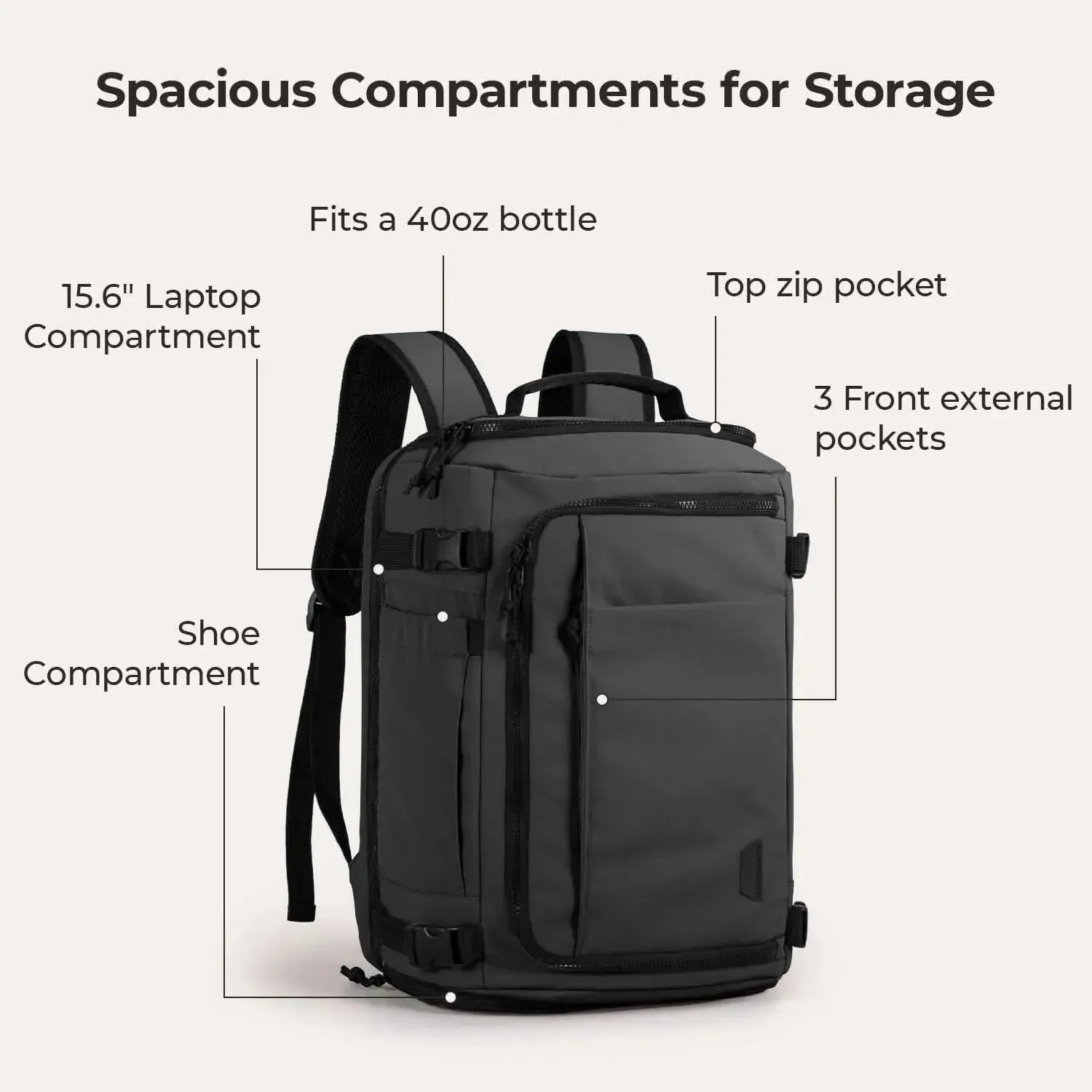 Blast Quick Access 28L-38L Carry On Travel Backpack