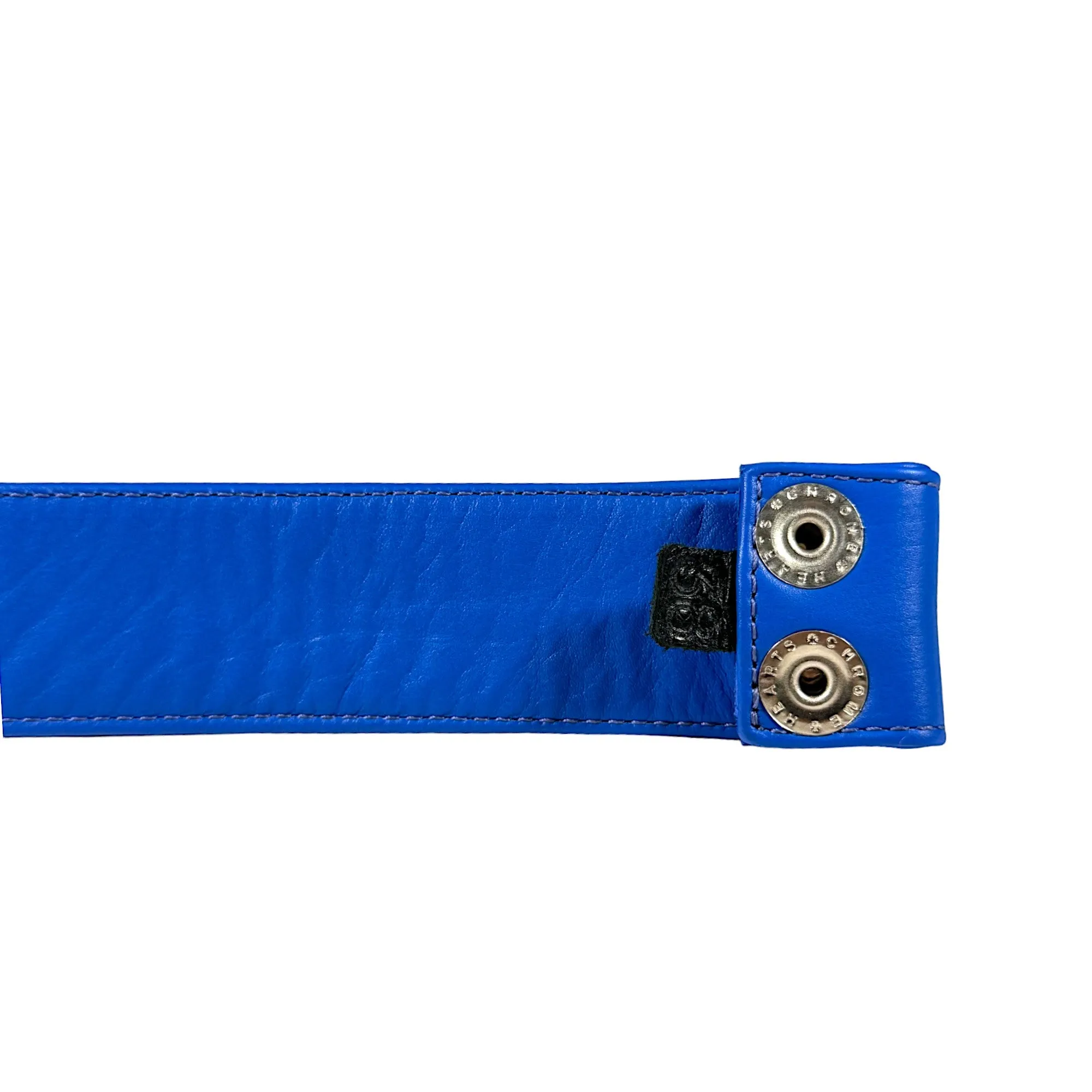 Blue Leather Belt Strap