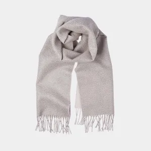 Cashmere Scarf ANTORINI in Gleaming Craem with Gold Thread