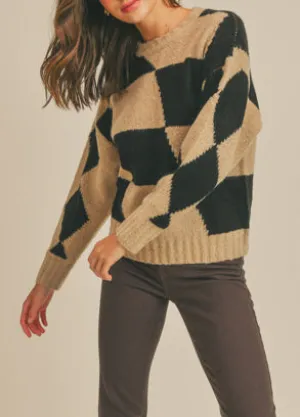 Checkerboard Cozy Sweater