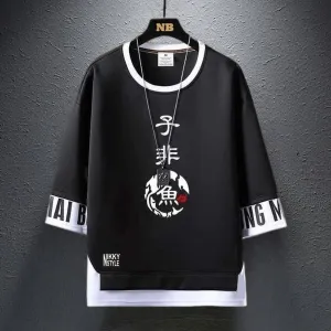 Cotton Printed Half Sleeves Mens Round Neck T-Shirt