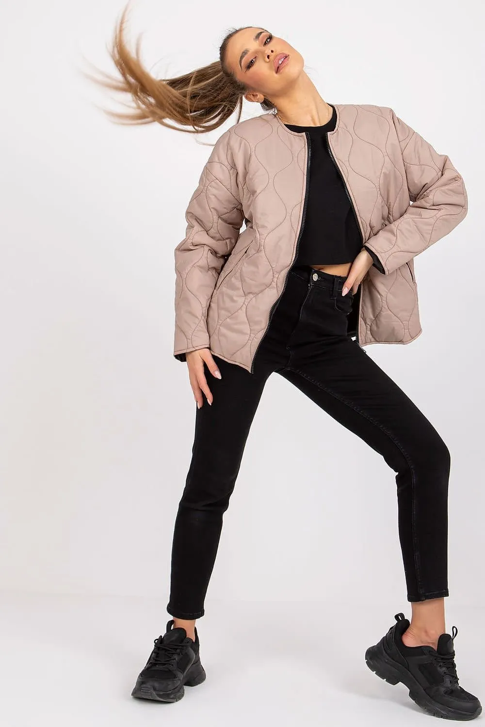 Dark Beige Transitional Jacket