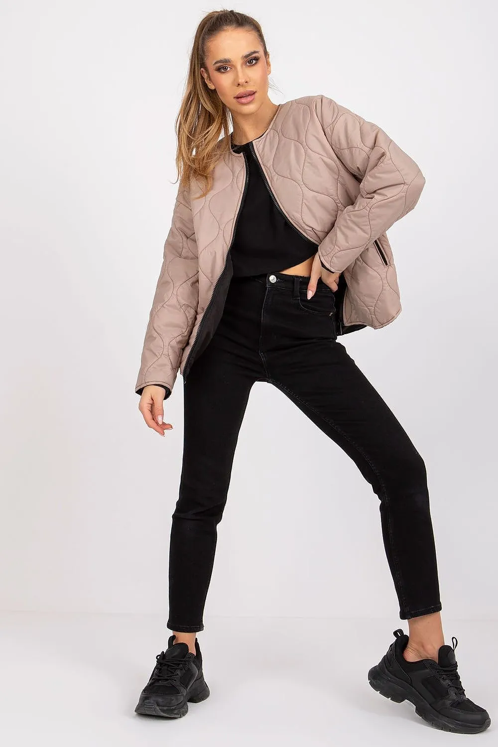 Dark Beige Transitional Jacket
