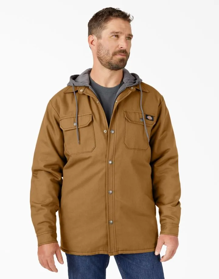 Dickies Fleece Hooded Duck Shirt jacket w/Hydroshield