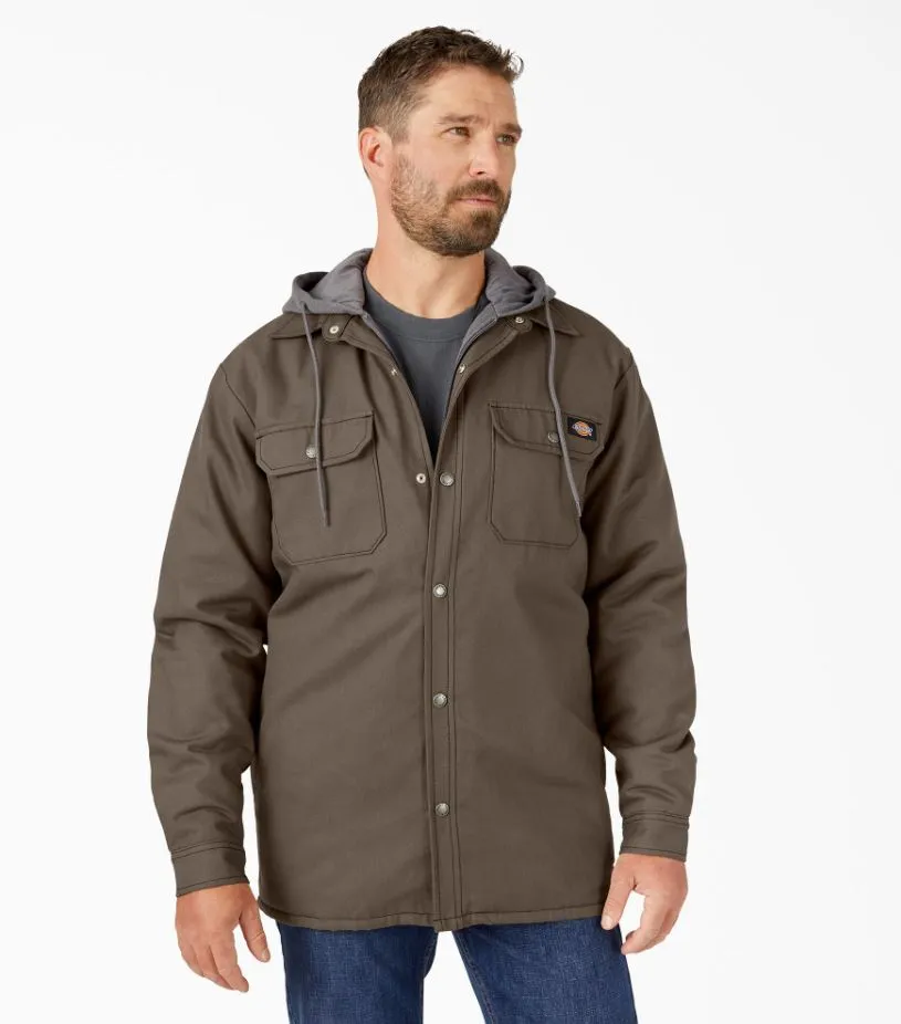 Dickies Fleece Hooded Duck Shirt jacket w/Hydroshield