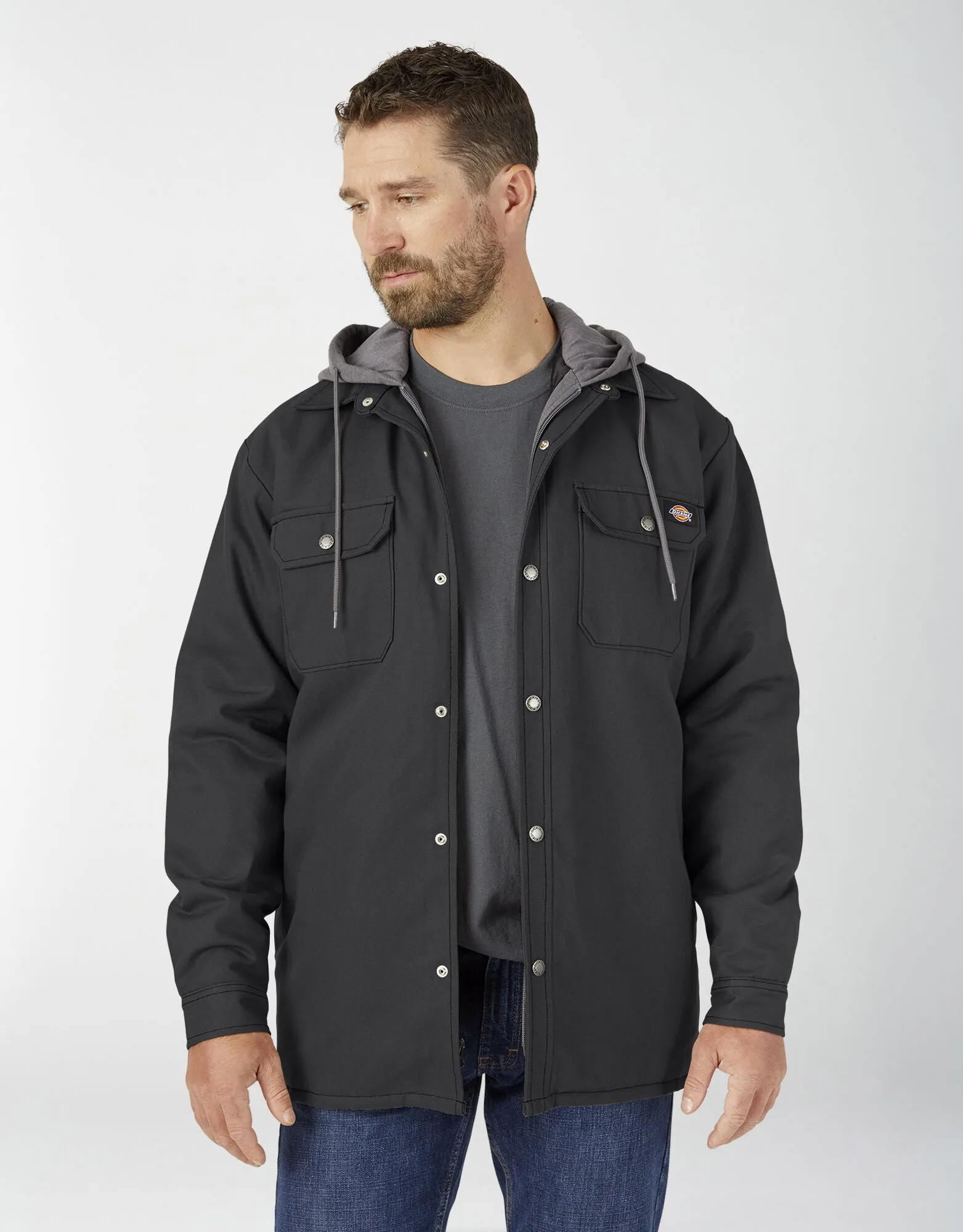 Dickies Fleece Hooded Duck Shirt jacket w/Hydroshield