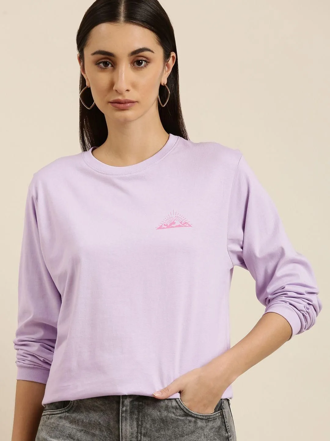Dillinger Women's Lavender Graphic Oversized T-Shirt