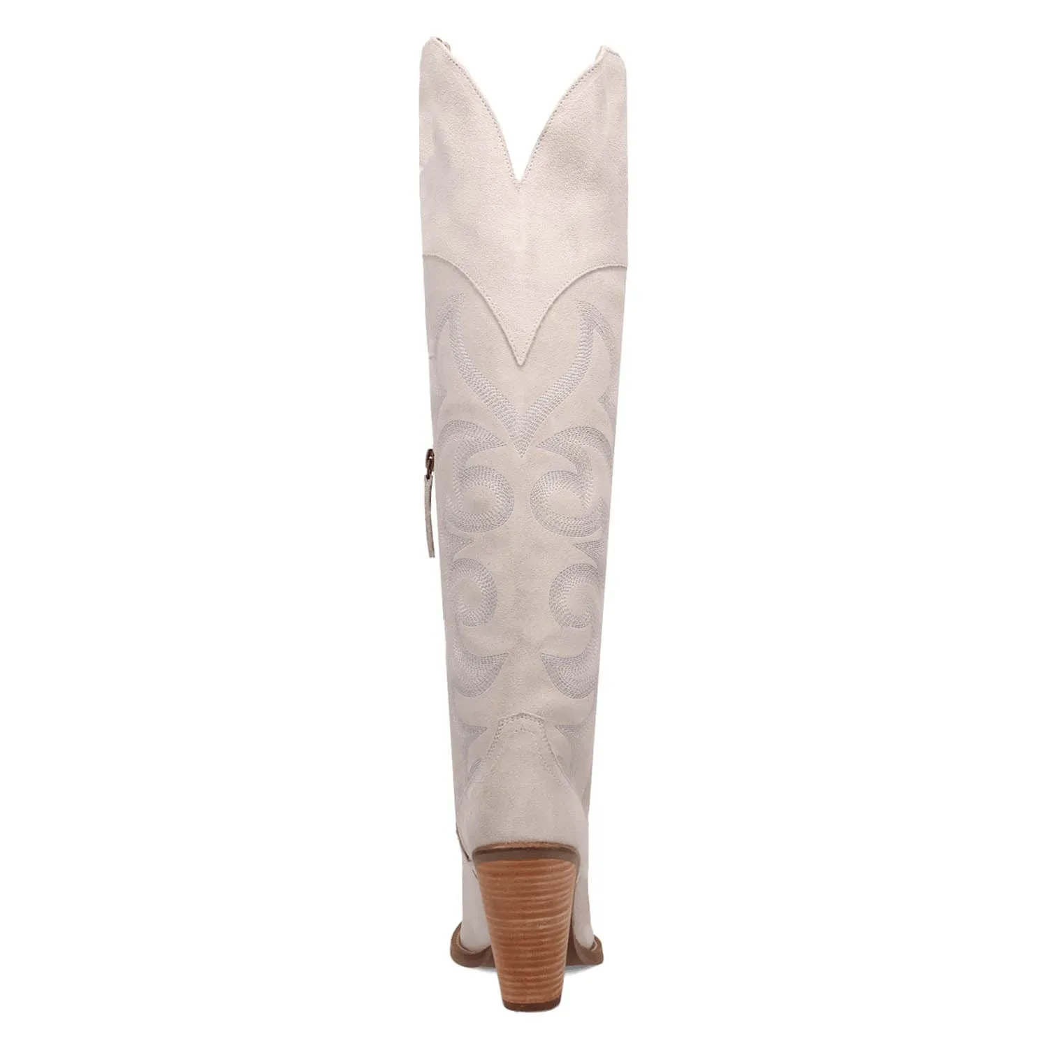 Dingo Womens Primadonna White Suede Cowboy Boots