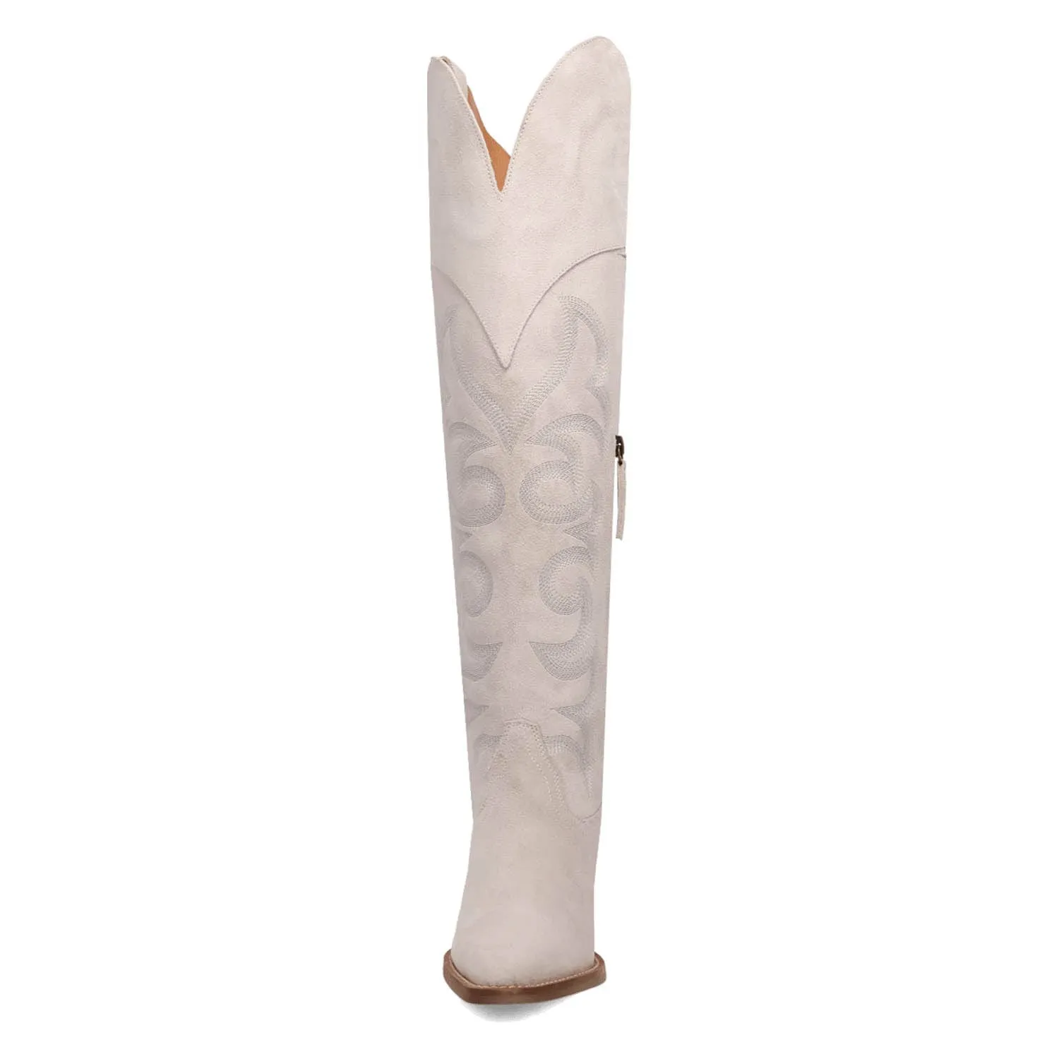 Dingo Womens Primadonna White Suede Cowboy Boots