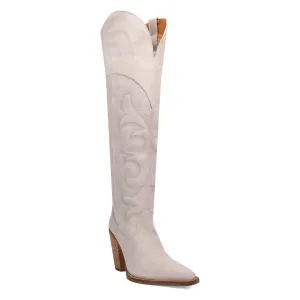 Dingo Womens Primadonna White Suede Cowboy Boots