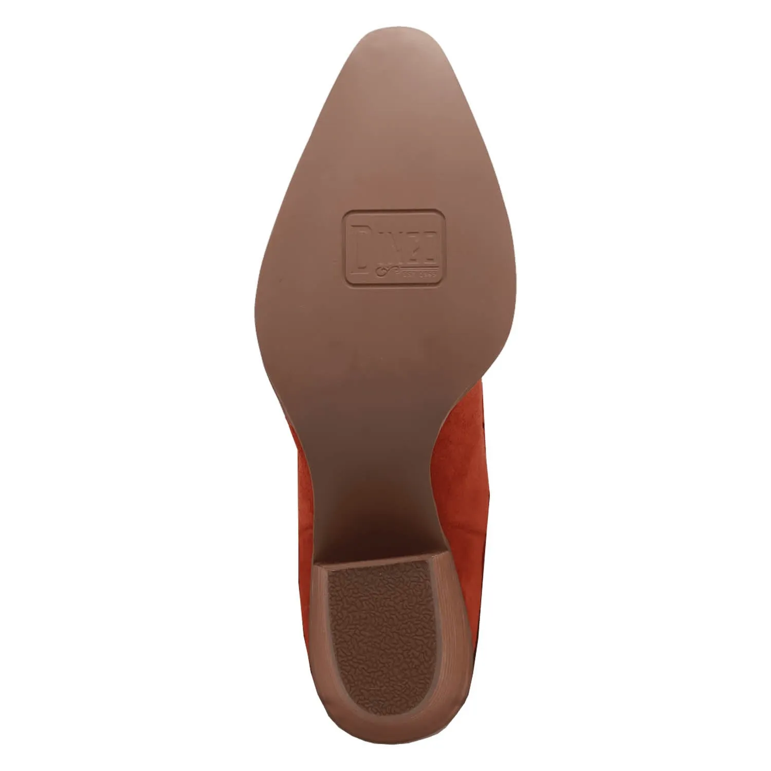 Dingo Womens Tapadero Bootie Rust Suede Cowboy Boots