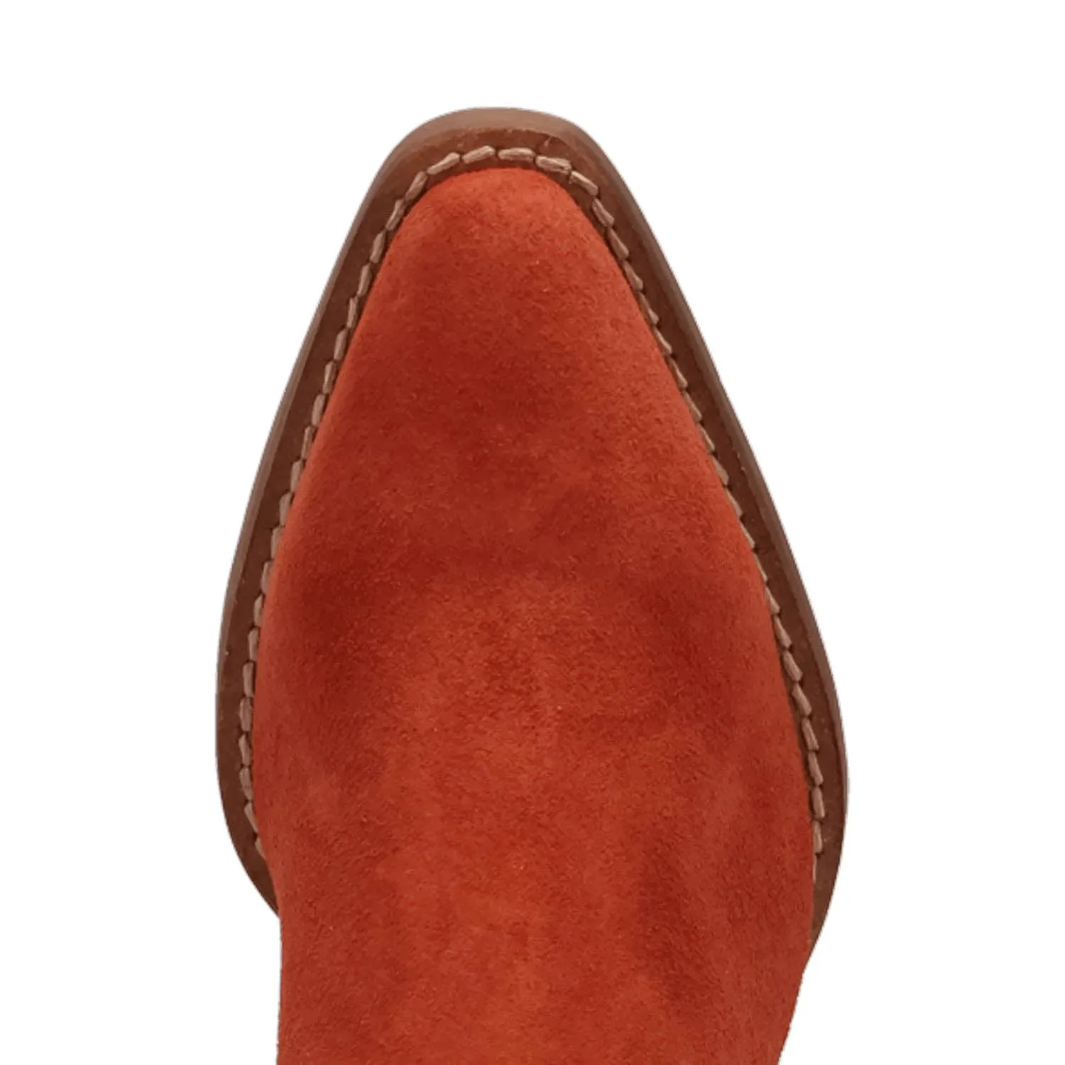 Dingo Womens Tapadero Bootie Rust Suede Cowboy Boots