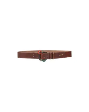 Dsquared2 Women Belt Dark brown 32 inches