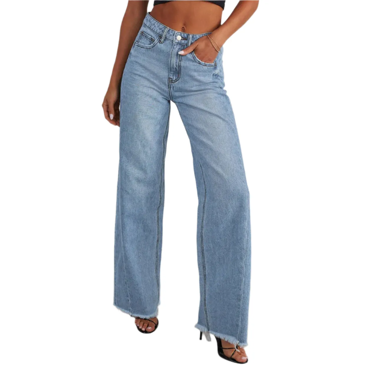 Fashionable High Waist Comfortable Women's Slim Fit Jeans