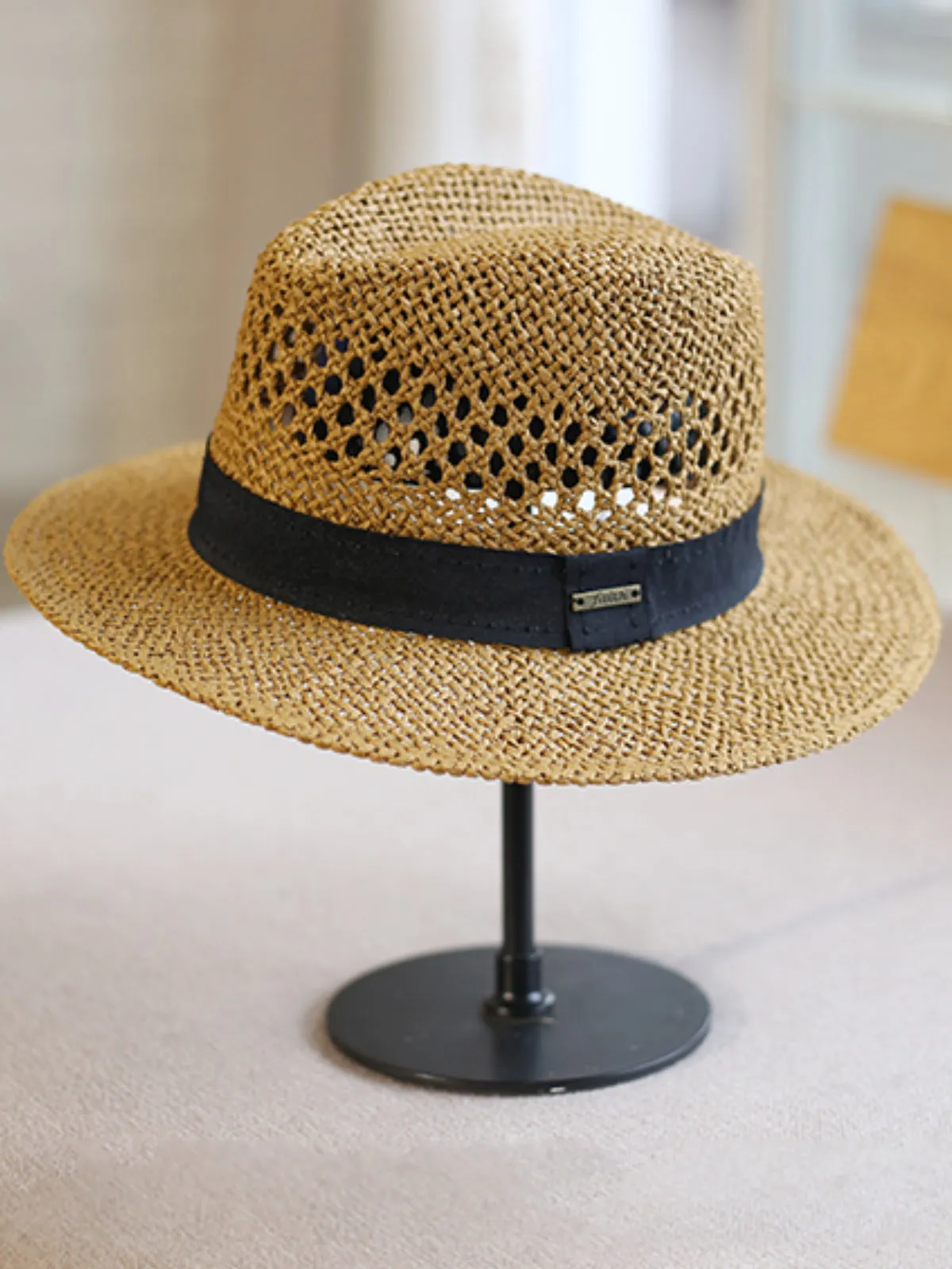 Hand-Woven Hollow Straw Hat