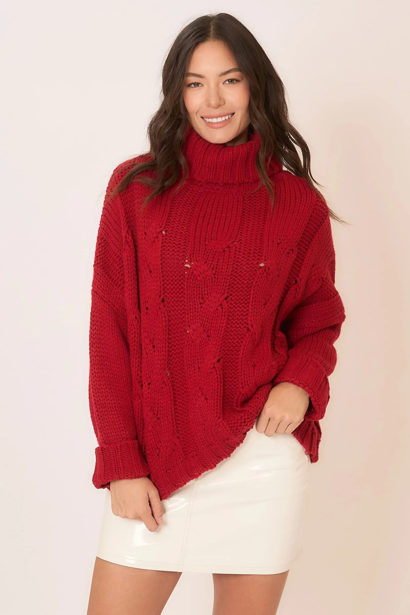 Hazel Cozy Chunky Cable Knit Sweater