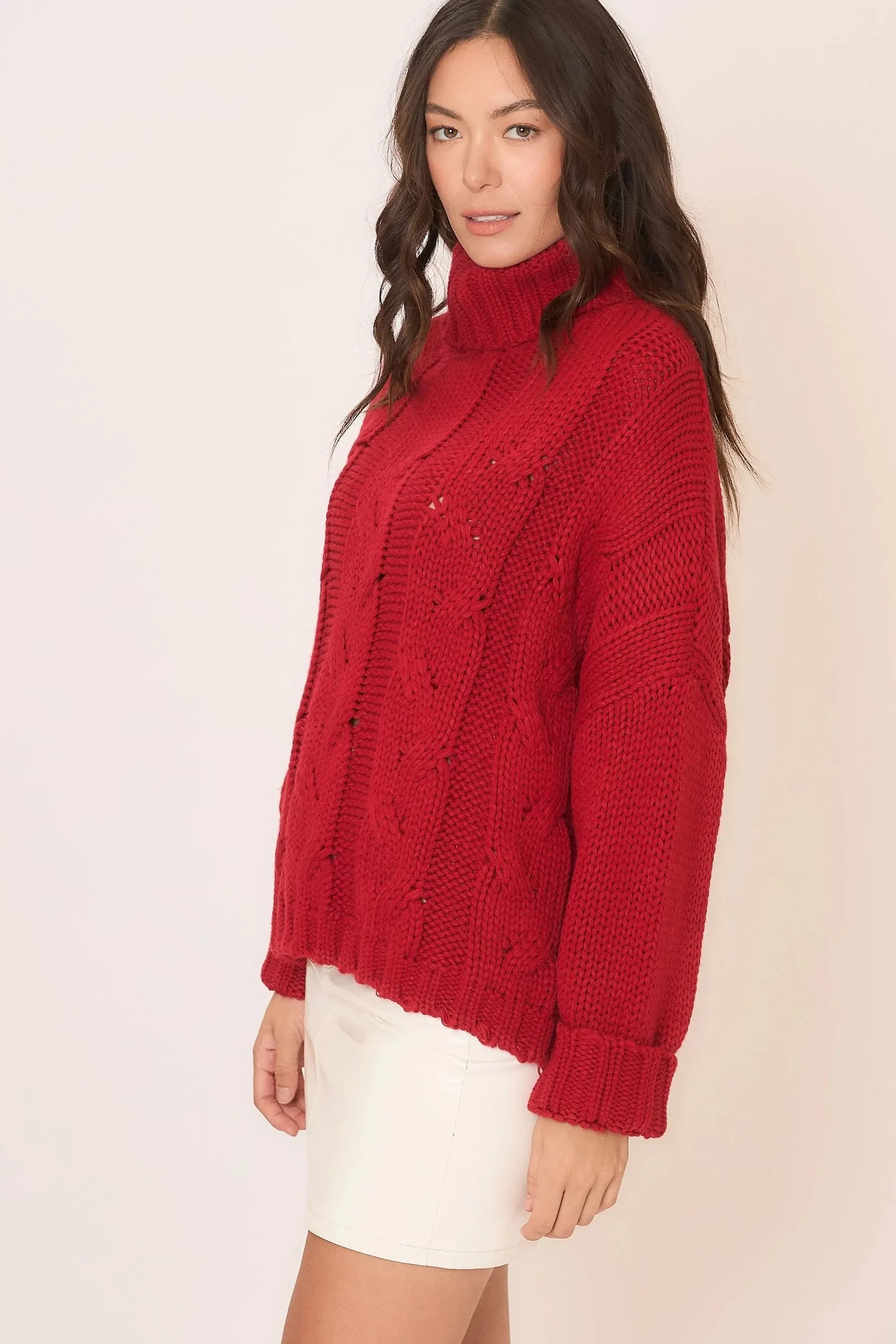 Hazel Cozy Chunky Cable Knit Sweater