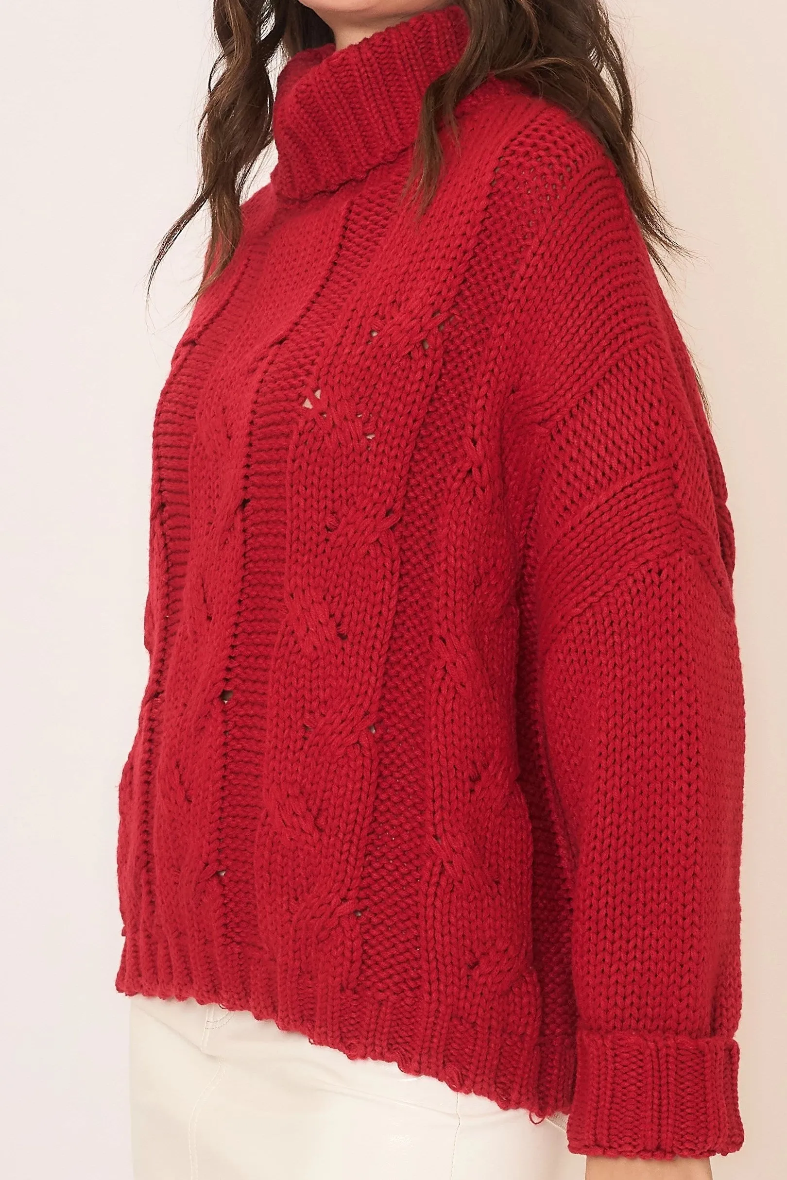 Hazel Cozy Chunky Cable Knit Sweater
