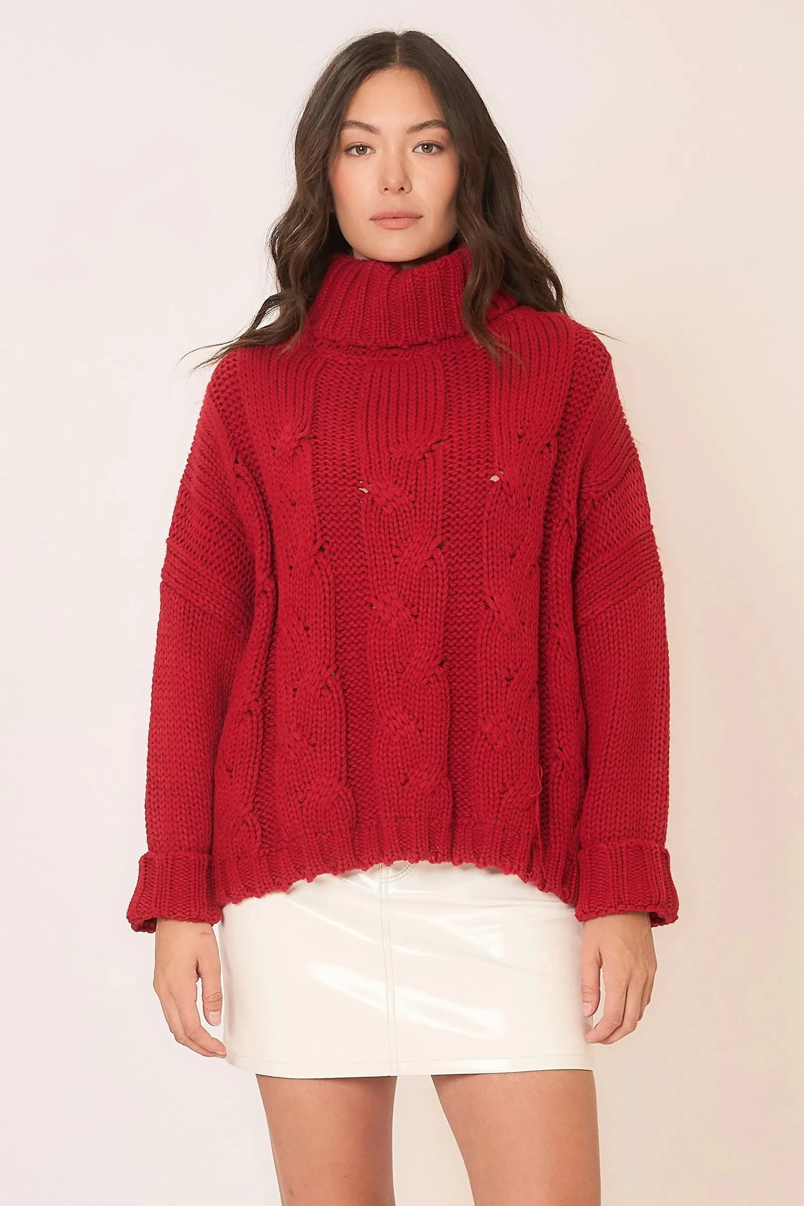 Hazel Cozy Chunky Cable Knit Sweater