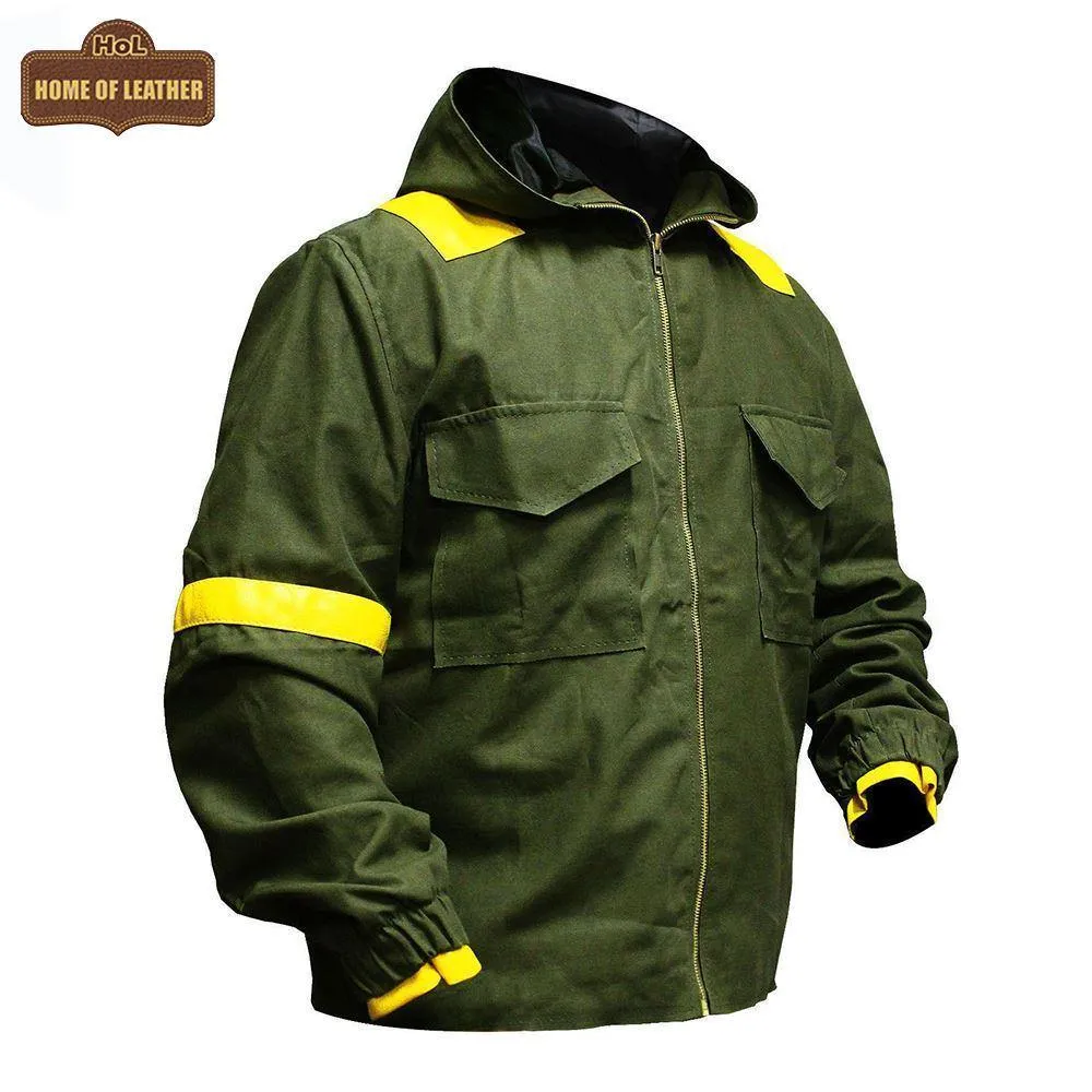 MCJ03 Tyler Joseph Twenty One Pilots Storm Again Jumpsuit Cotton Green Hood Jacket