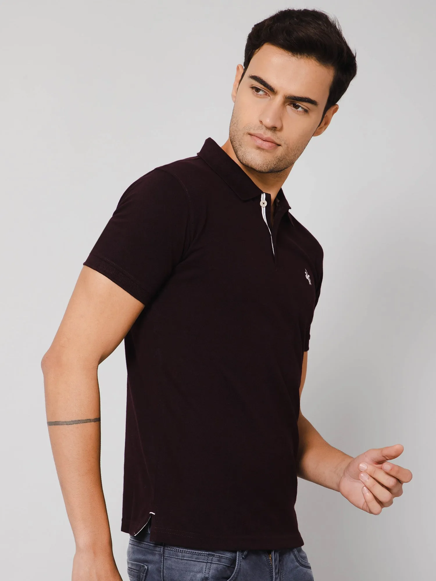Men Purple T-Shirt