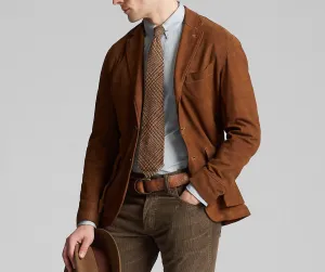 Men's Brown Suede Coat