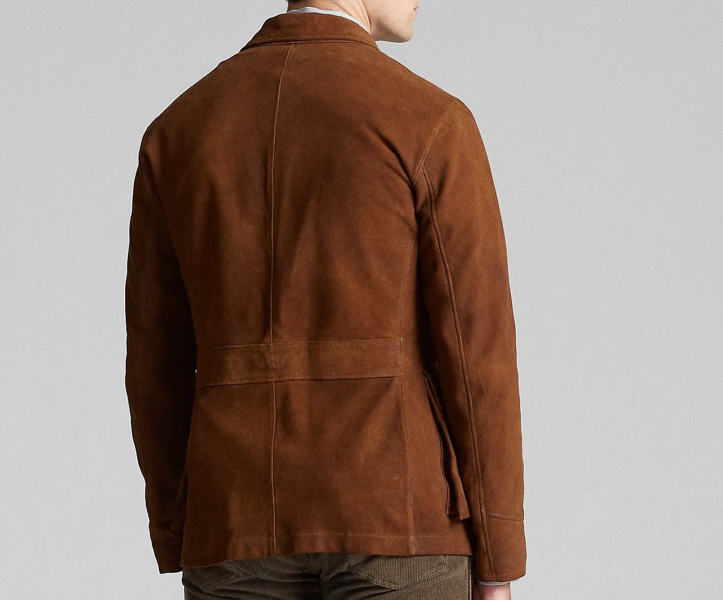 Men's Brown Suede Coat