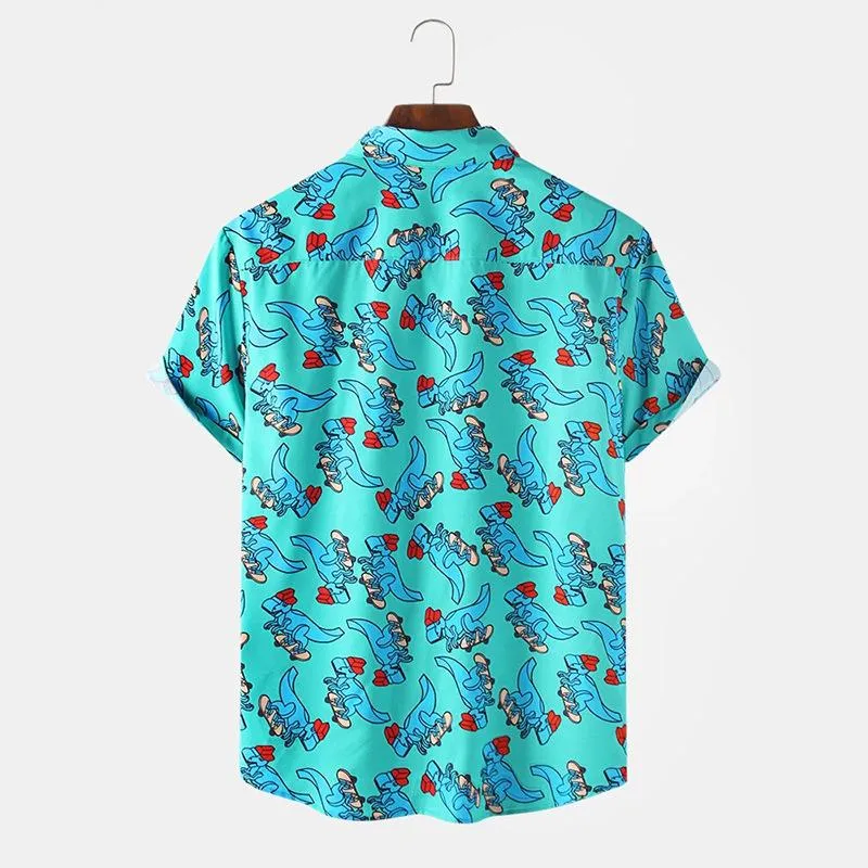 Men'S Cartoon Printed Casual Shirt