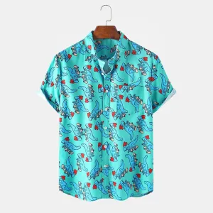 Men'S Cartoon Printed Casual Shirt