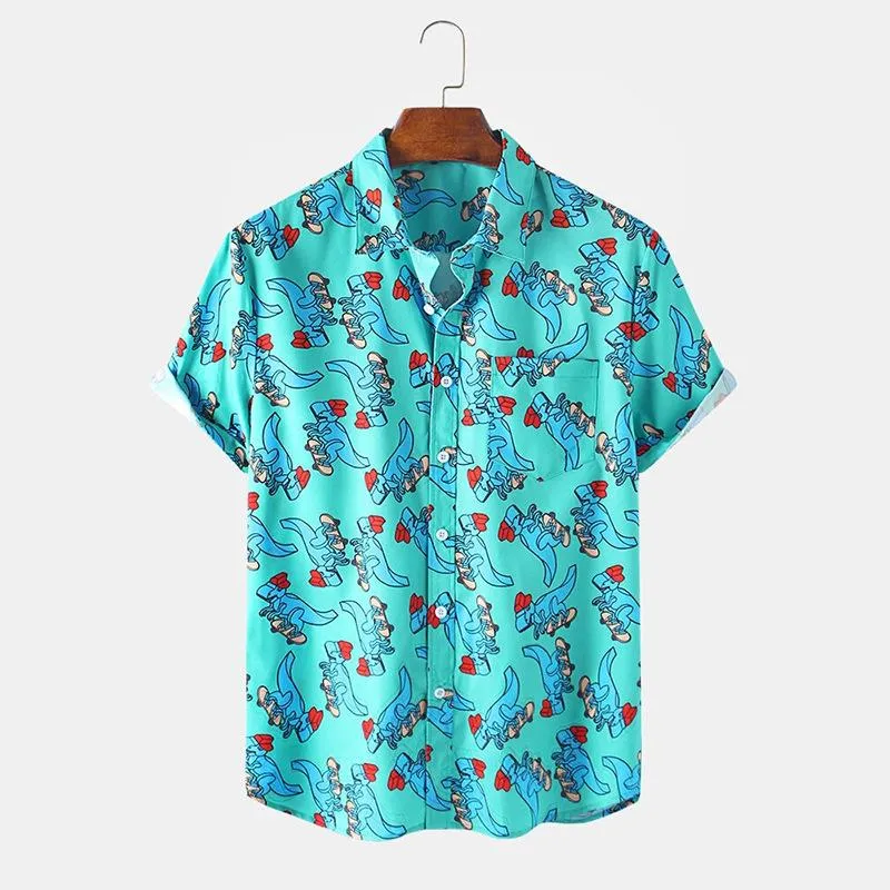 Men'S Cartoon Printed Casual Shirt