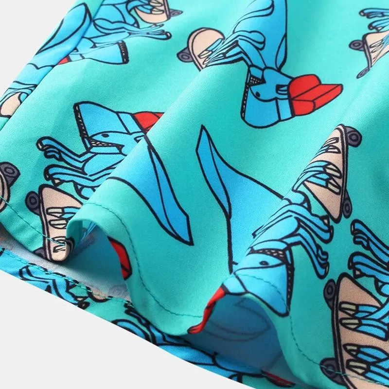 Men'S Cartoon Printed Casual Shirt