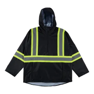 Men's Durable HIVIS Reflective Rain Jacket