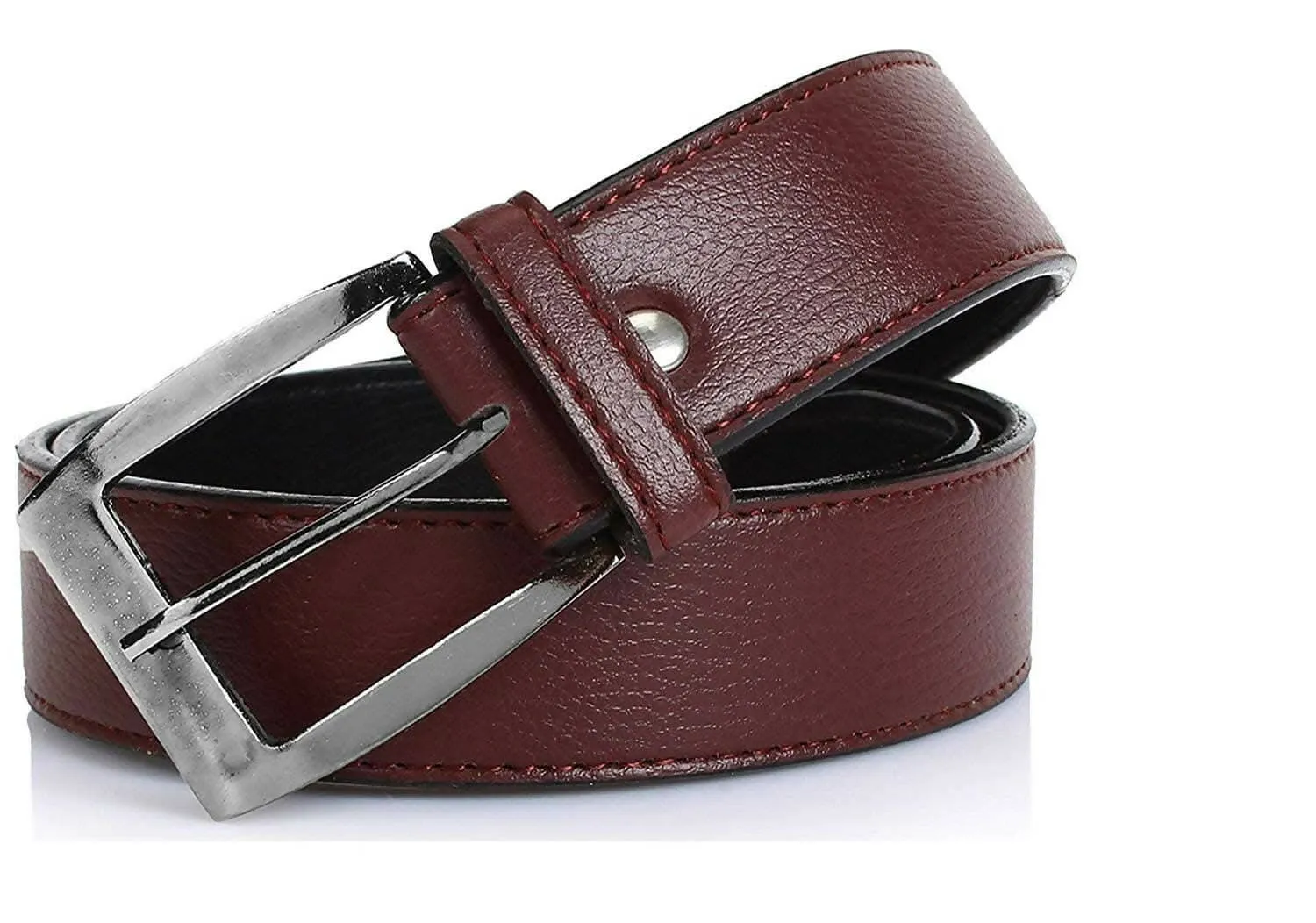 (Pack of 2) Men's Faux Leather Formal and Stylish Belt
