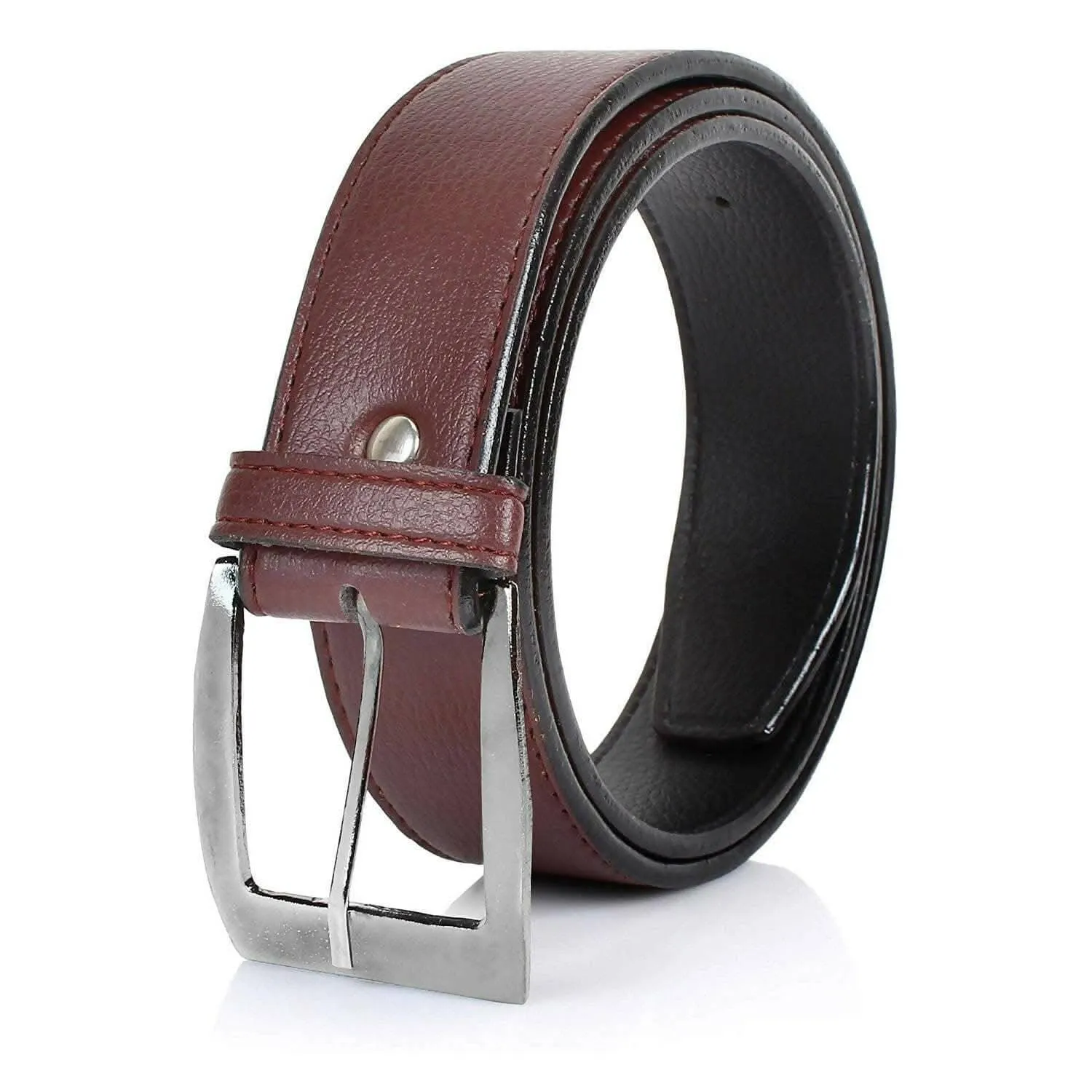 (Pack of 2) Men's Faux Leather Formal and Stylish Belt