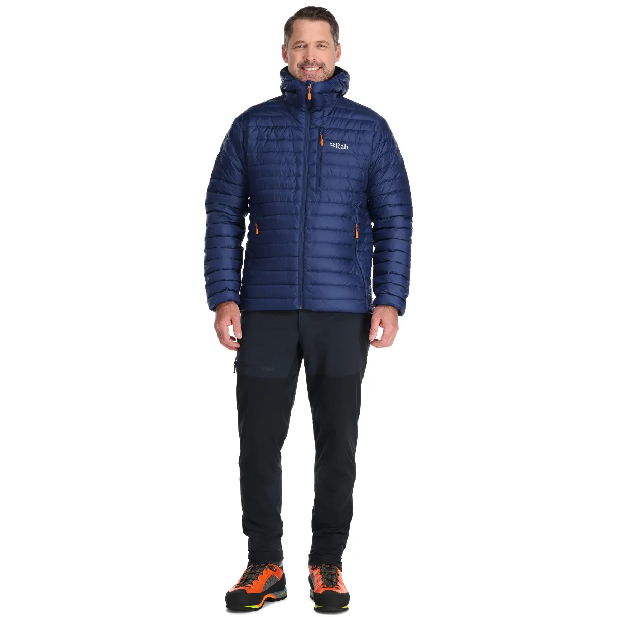 Rab Microlight Alpine Insulated Men's Jacket | Deep Ink (Marmalade trim)