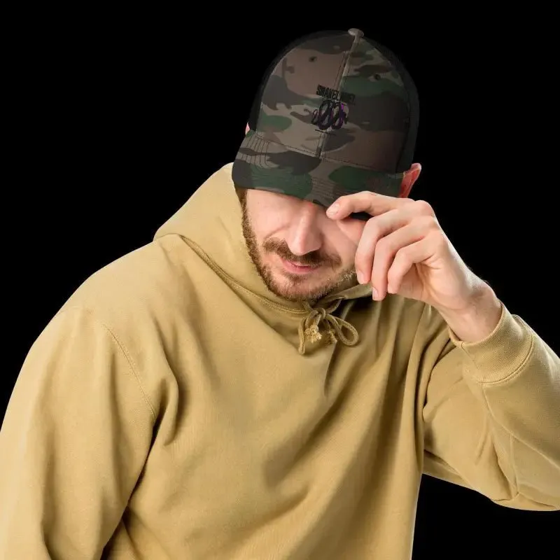 Snake Camouflage Trucker Hat with Camo Print & Adjustable Snap