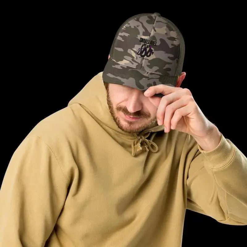 Snake Camouflage Trucker Hat with Camo Print & Adjustable Snap