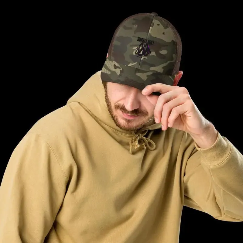 Snake Camouflage Trucker Hat with Camo Print & Adjustable Snap