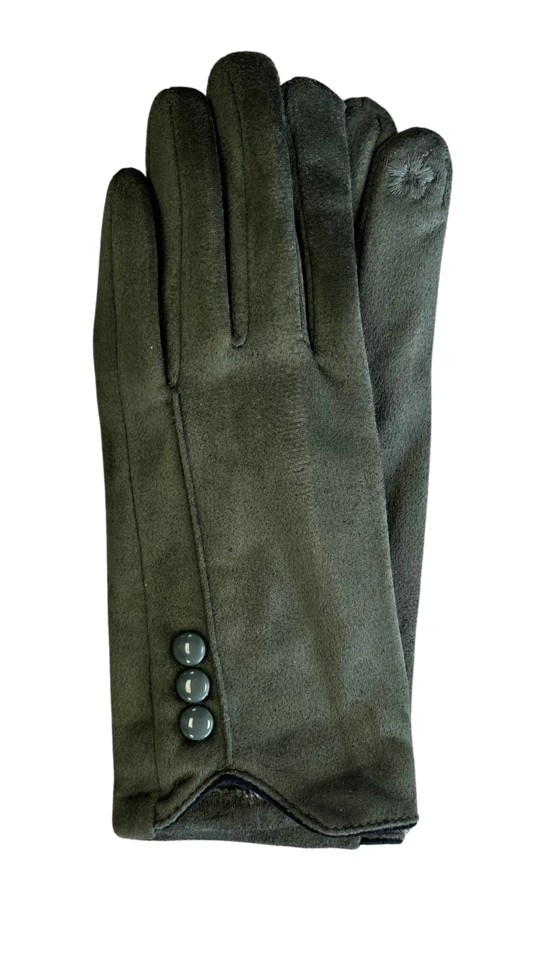 Soft & Stretchy Touchscreen Olive Gloves. Style CARA9000-OLV