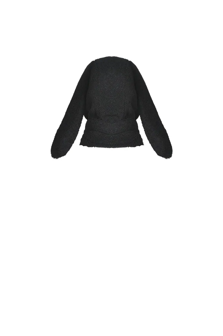 Women's warm metal rabbit ear wooly scarf ASF023
